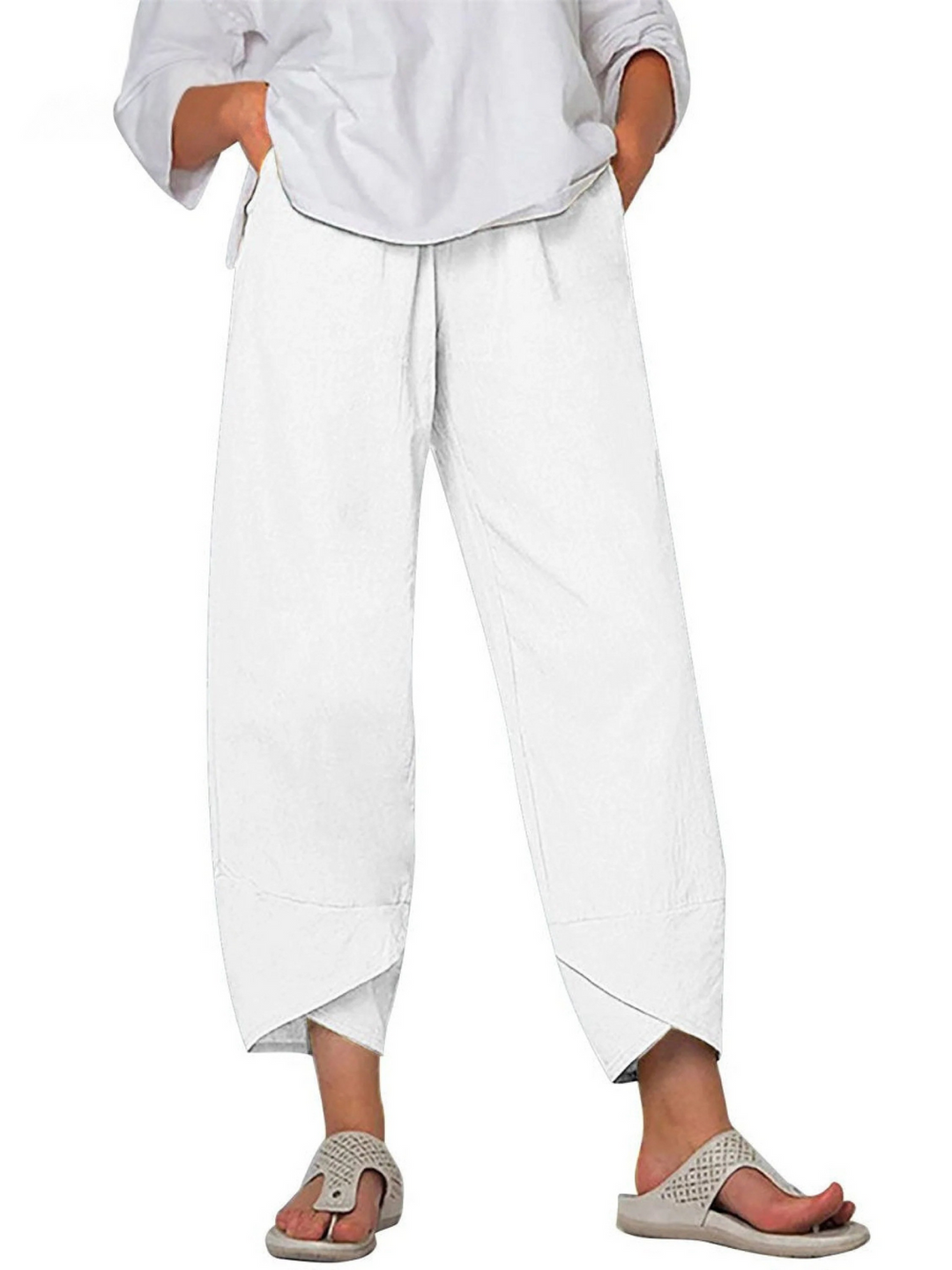Women's Solid Color Loose Elegant Casual Simple Pants