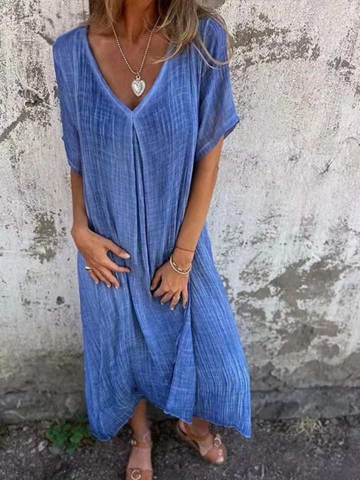 Stylish  V-neck Dress