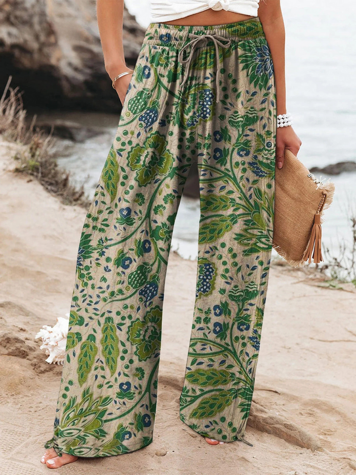 Women's  Floral  Art Printed Casual Pants
