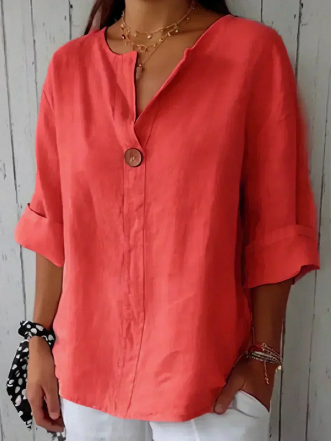 Angela™ | Casual V-Neck Blouse