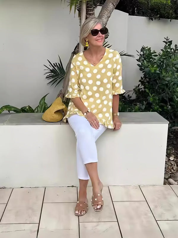 Beth™ | Stylish V-Neck Blouse