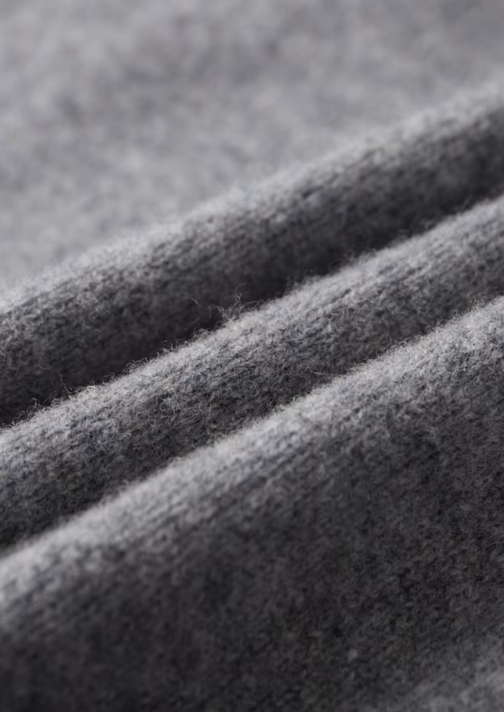 MERINO ZIP TWO-TONE CARDIGAN