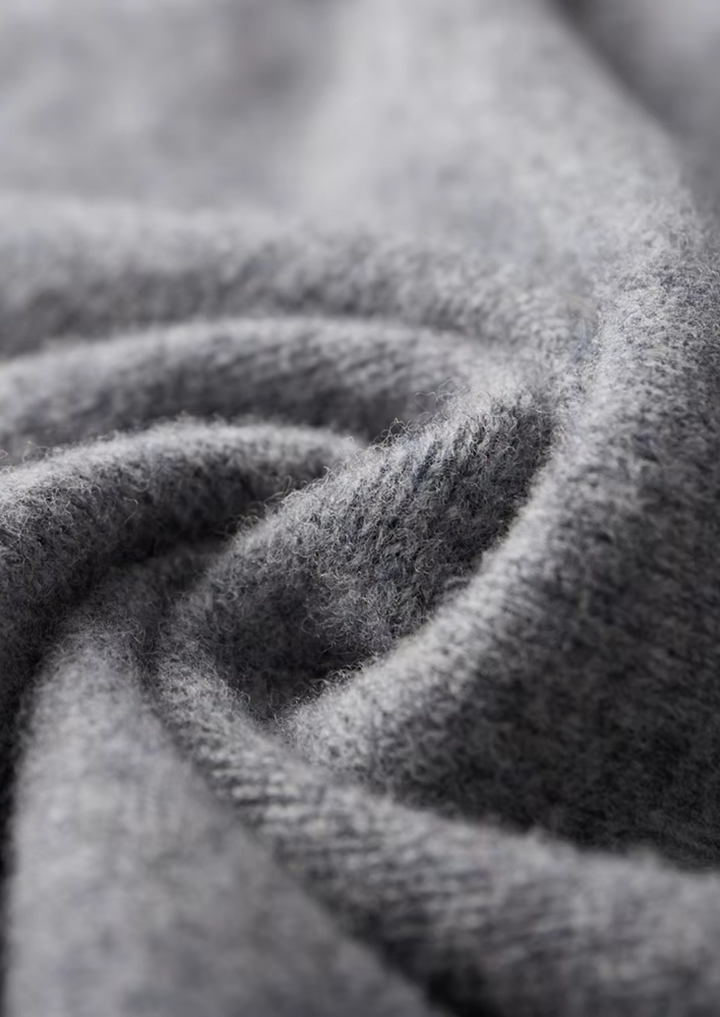 MERINO ZIP TWO-TONE CARDIGAN
