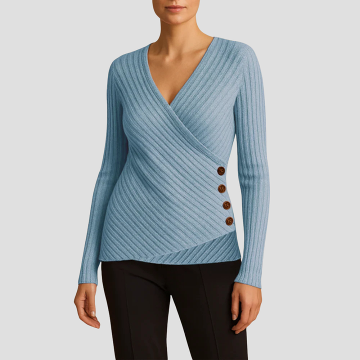 Ingrid | Wrap Knit Pullover