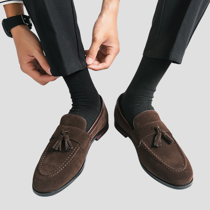 Arthur | Suede Tassel Loafers