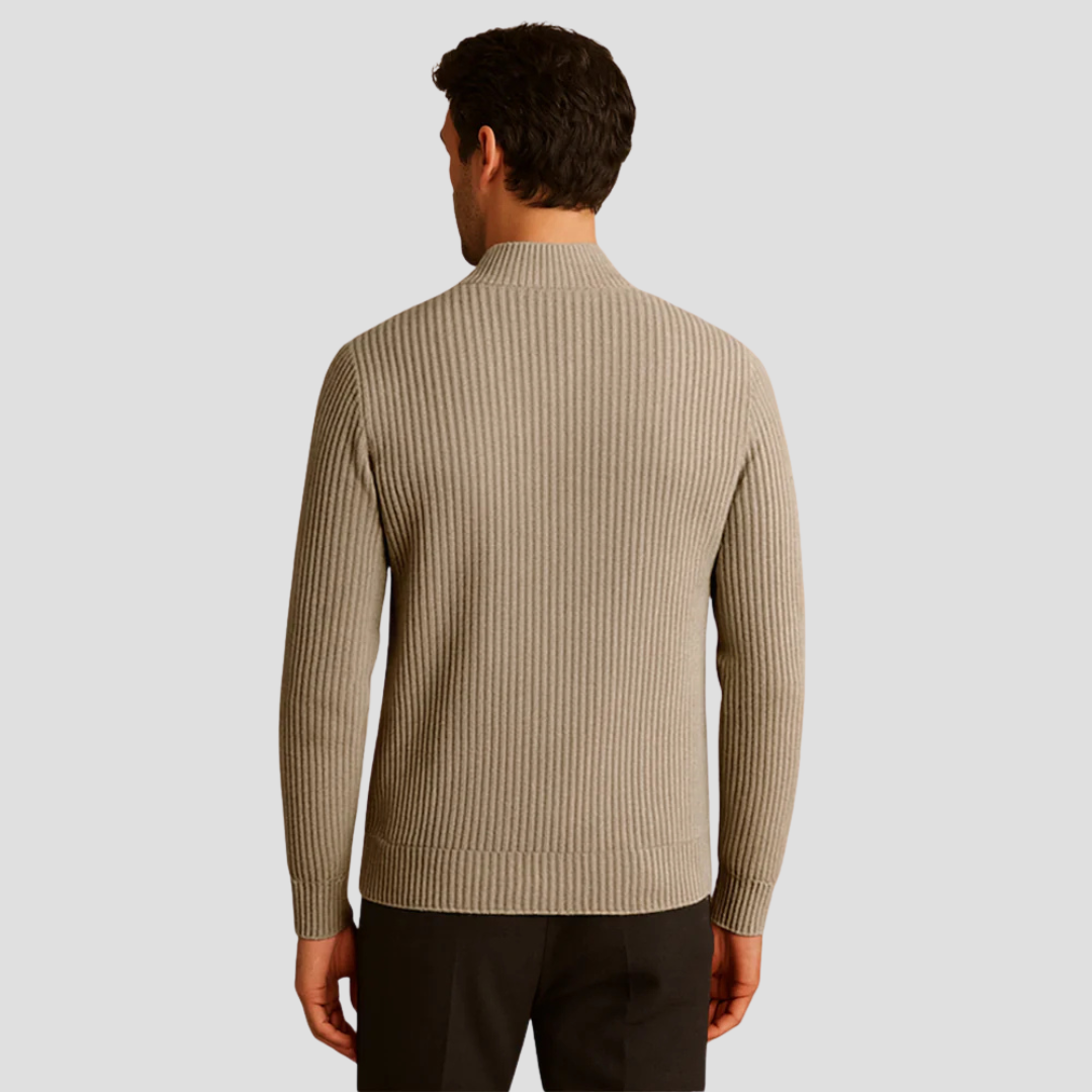 Magnus | Ribbed Zip Cardigan