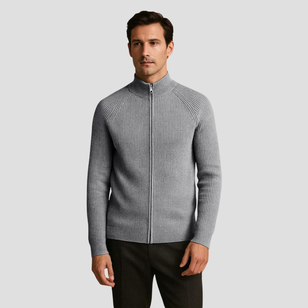 Blake | Smart Knit Zip Cardigan