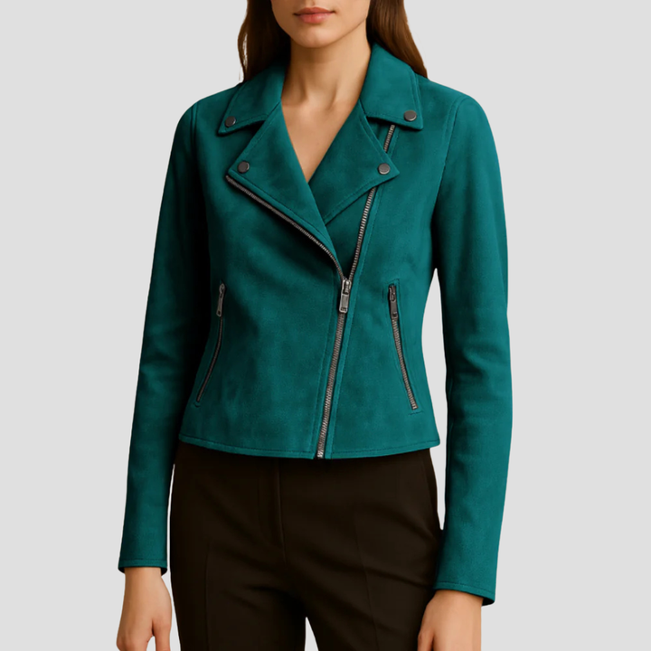 Penelope | Suede Biker Jacket