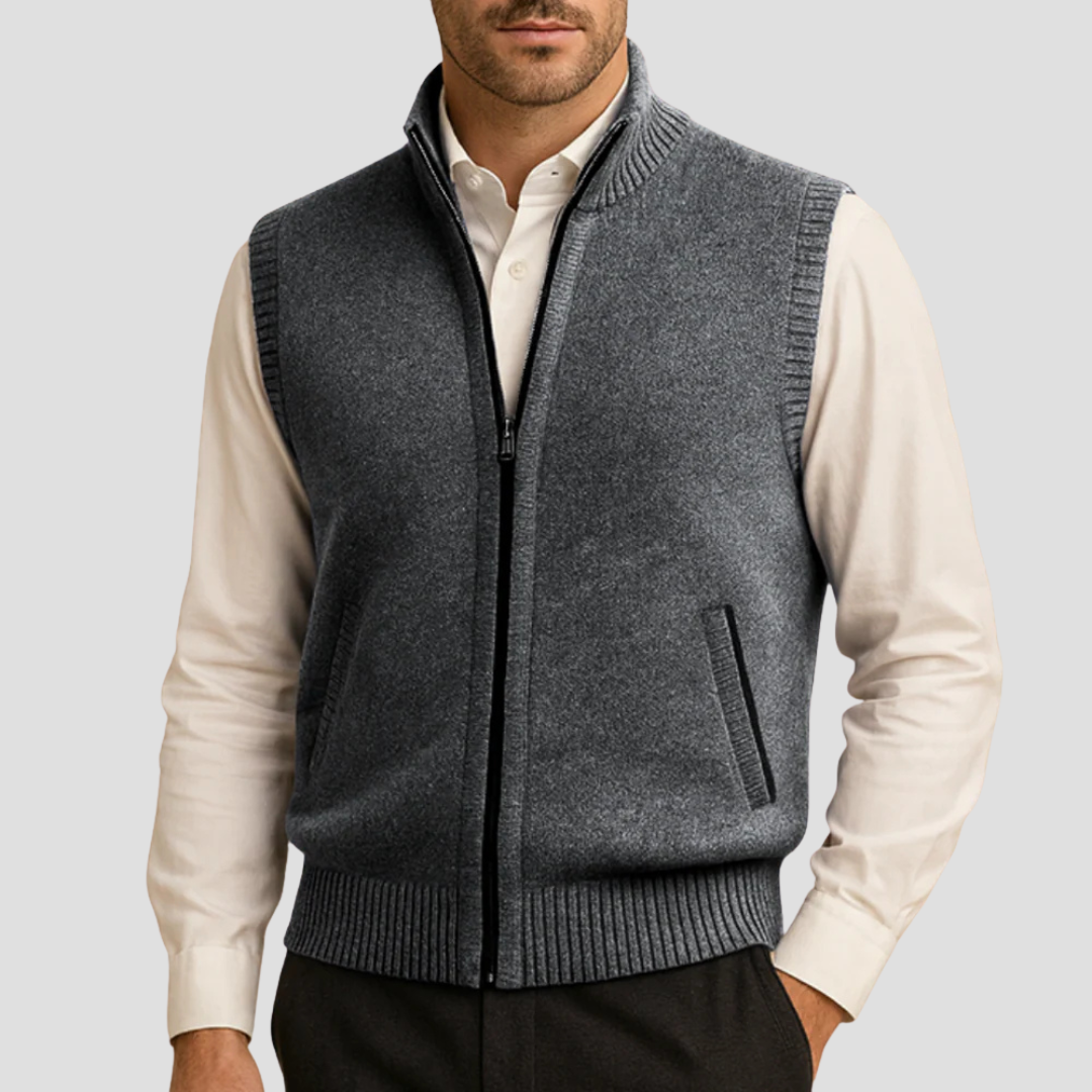 Emrys | Zip-Up Knit Gilet