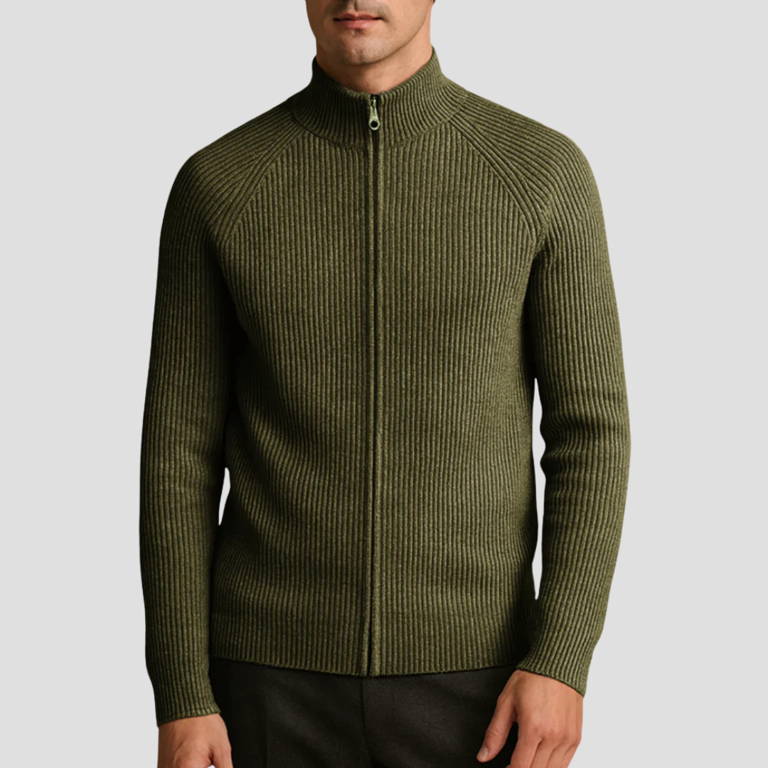 Blake | Smart Knit Zip Cardigan