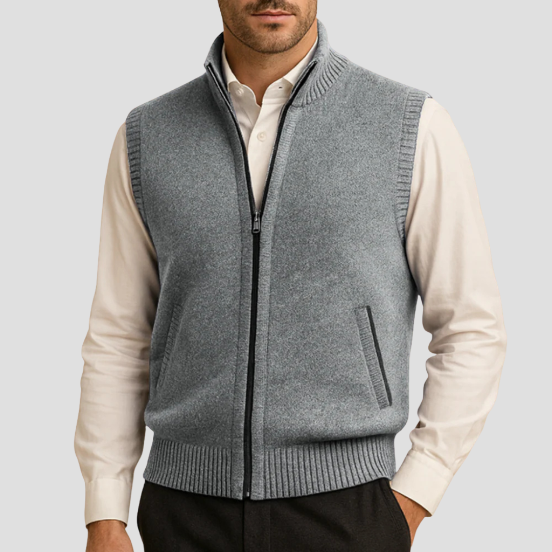 Emrys | Zip-Up Knit Gilet