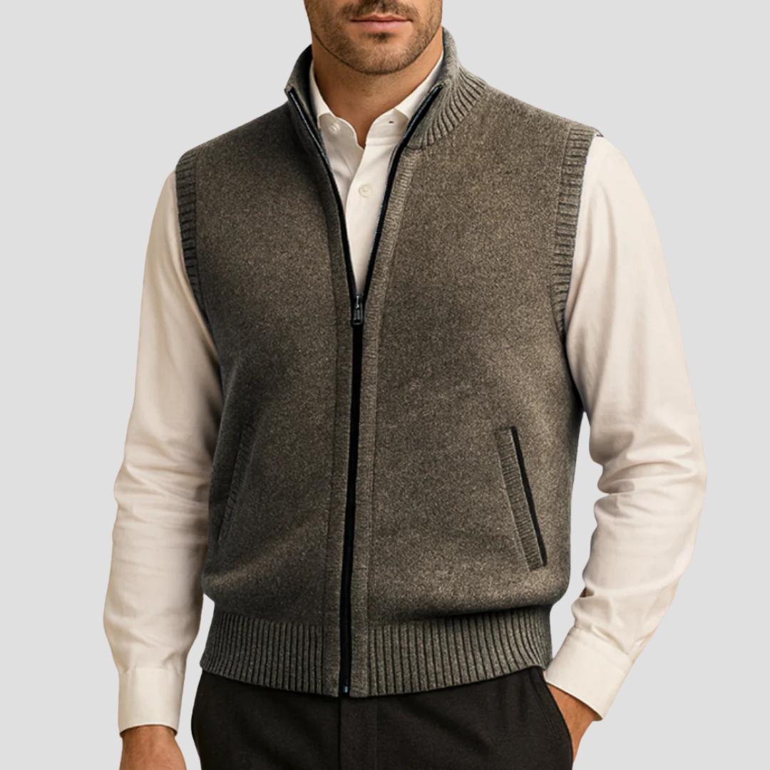 Emrys | Zip-Up Knit Gilet