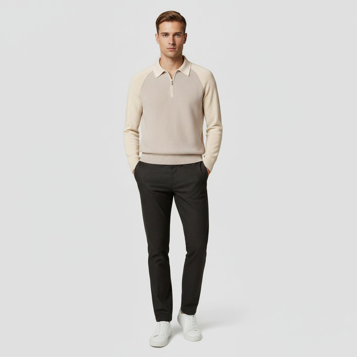 Zander | Two-Tone Polo Jumper