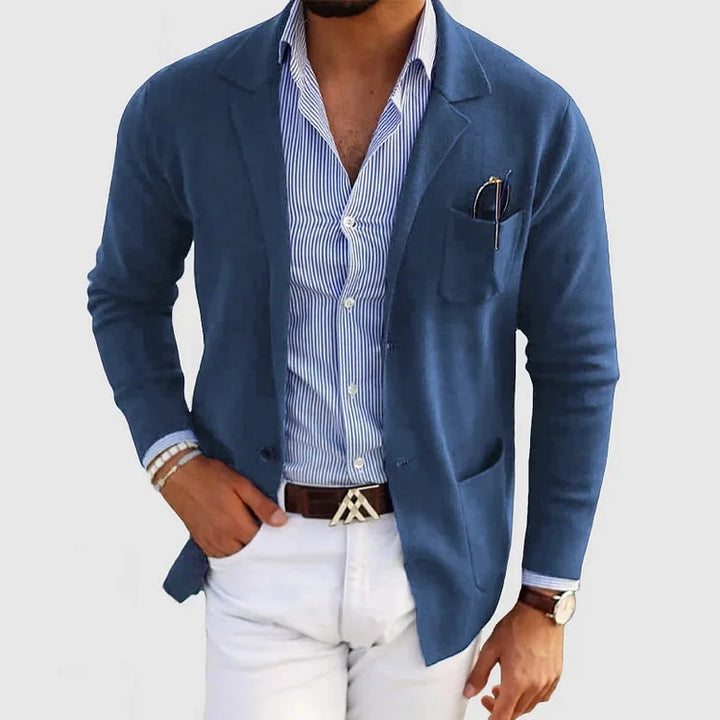 Knit Blazer - Soft Knit Surface & Structured Movement