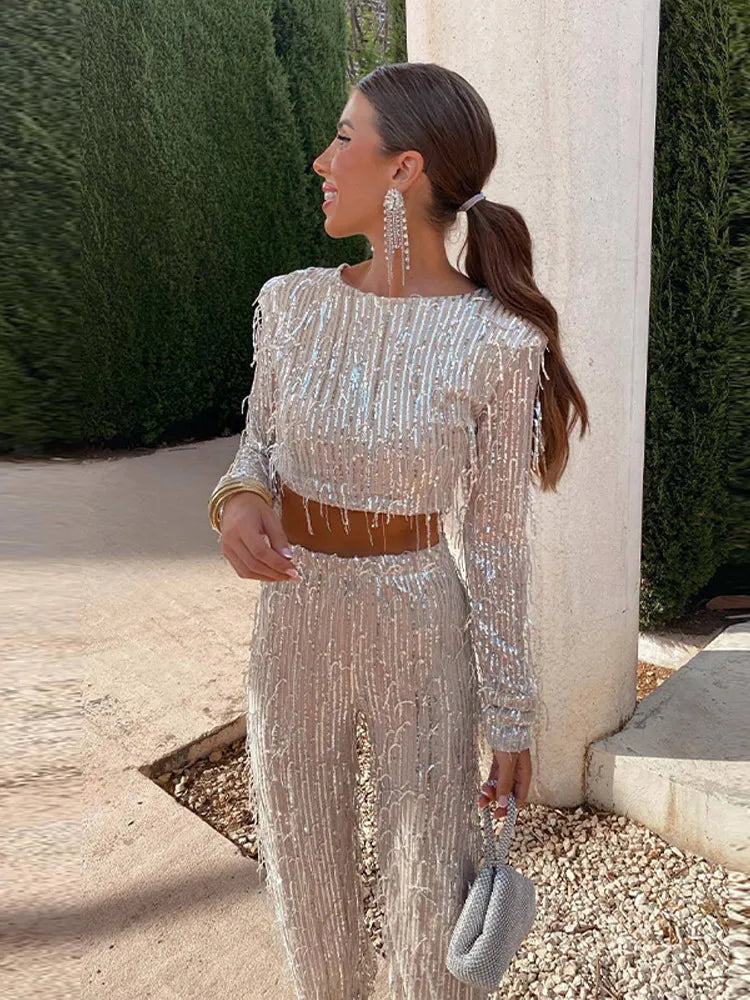 Coraline - Glamorous Sequin Crop