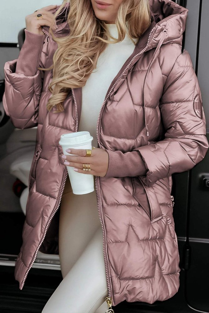 Lina | Long, warm padded jacket with generous hood
