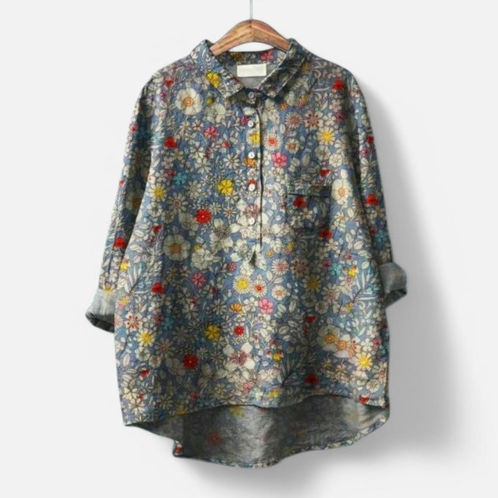 Kiara™ | Stylish Loose Fit Floral Blouse