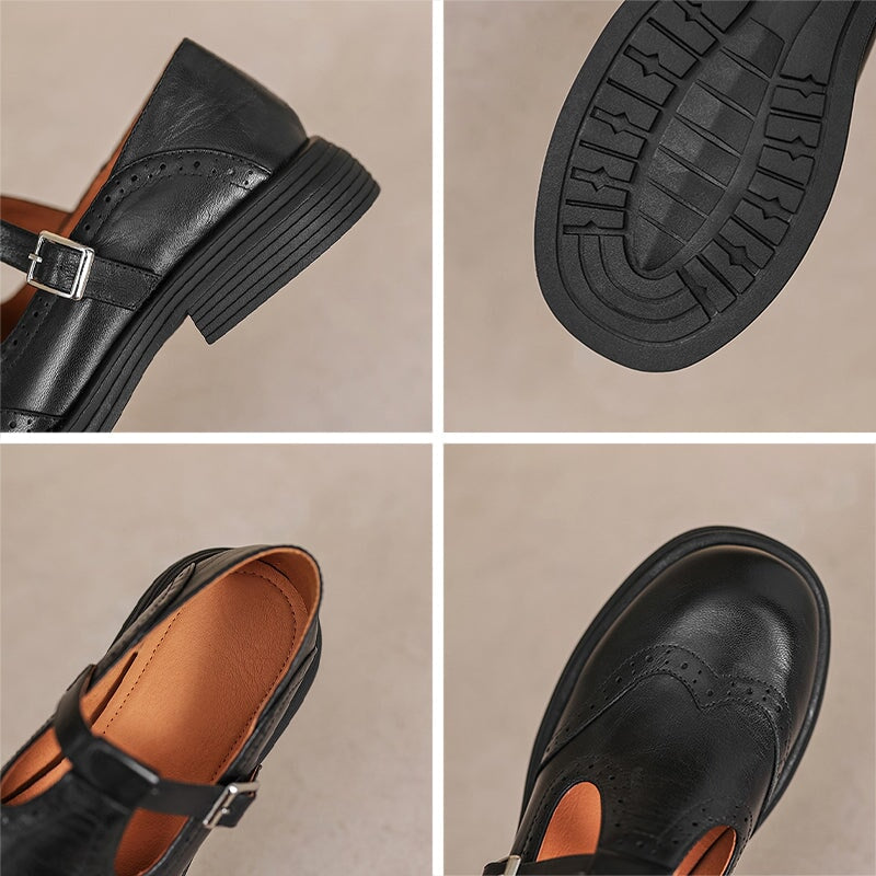 Victoria | Elegant Leather Mary Janes