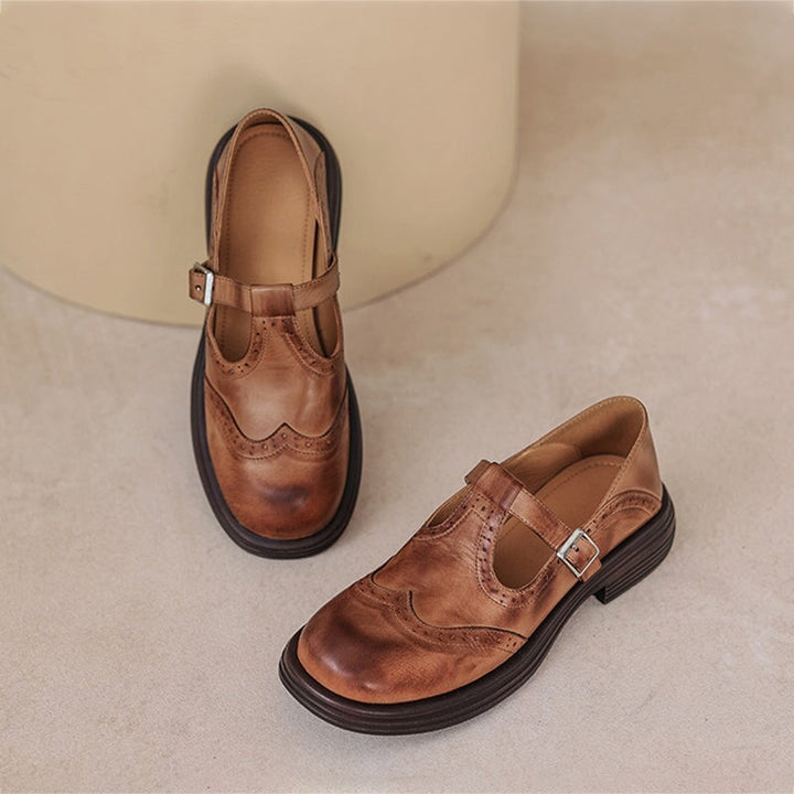 Victoria | Elegant Leather Mary Janes